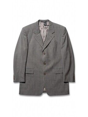 Hugo Boss Mens Brown Pinstripe Suit Jacket Blazer Size 44R